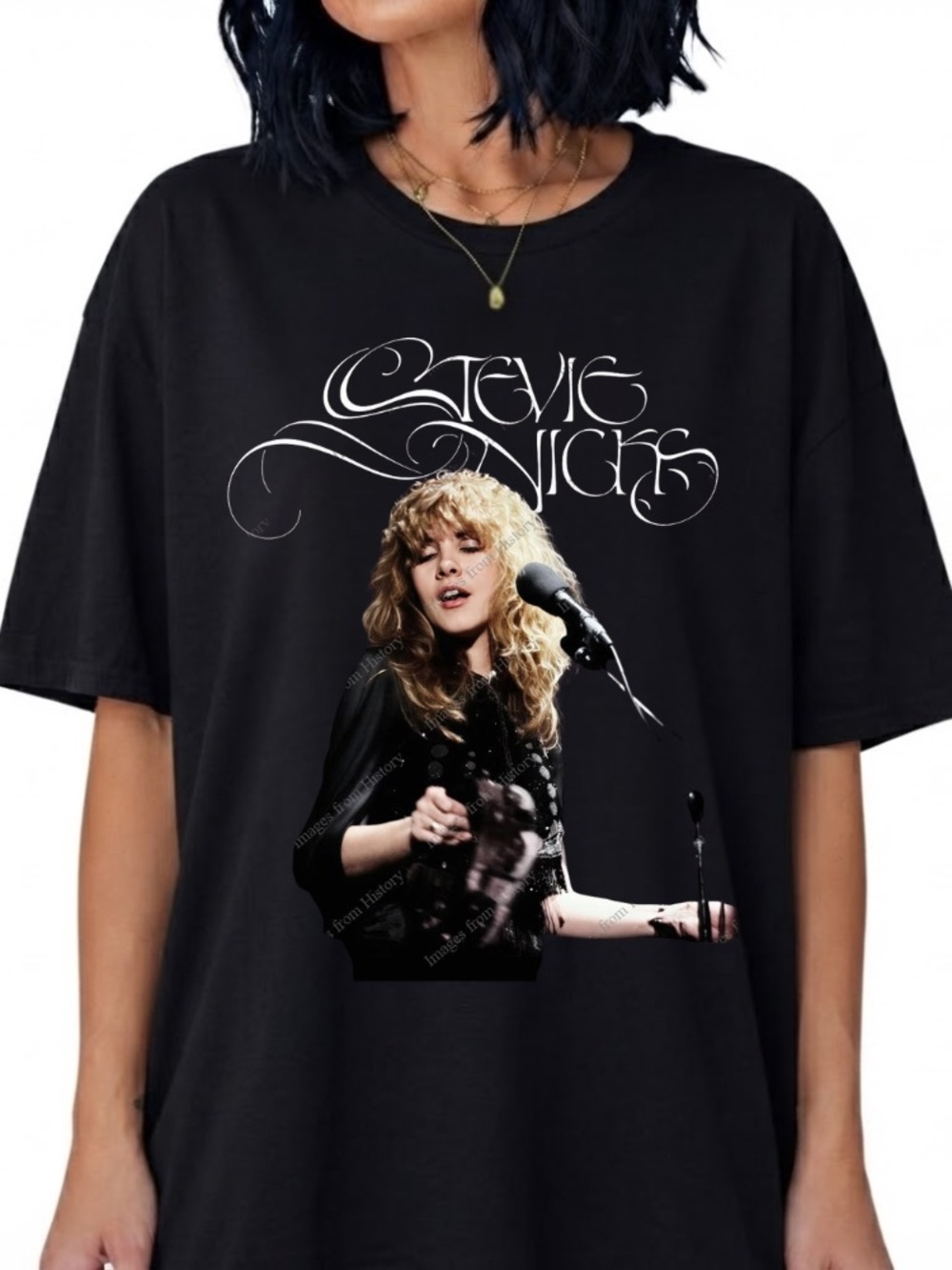 Stevie Nicks Concert Tour Music Legend Vintage Black T-Shirt